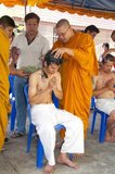 In Thai Theravada Buddhism young men are usually expected to ordain into the monkhood at some point in their life. Ordination into the Buddhist monkhood has never implied a lifetime commitment and most men usually only spend a short time in the temple.<br/><br/>

Entering the monkhood, even for a short time, is believed to bring great merit to the ordained as well as his parents.