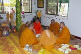 In Thai Theravada Buddhism young men are usually expected to ordain into the monkhood at some point in their life. Ordination into the Buddhist monkhood has never implied a lifetime commitment and most men usually only spend a short time in the temple.<br/><br/>

Entering the monkhood, even for a short time, is believed to bring great merit to the ordained as well as his parents.