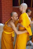 In Thai Theravada Buddhism young men are usually expected to ordain into the monkhood at some point in their life. Ordination into the Buddhist monkhood has never implied a lifetime commitment and most men usually only spend a short time in the temple.<br/><br/>

Entering the monkhood, even for a short time, is believed to bring great merit to the ordained as well as his parents.